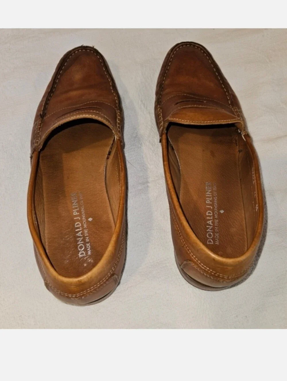 Donald J Pliner Shoes Men's Loafers Nicola Size 10 Italian Leather Office Dress